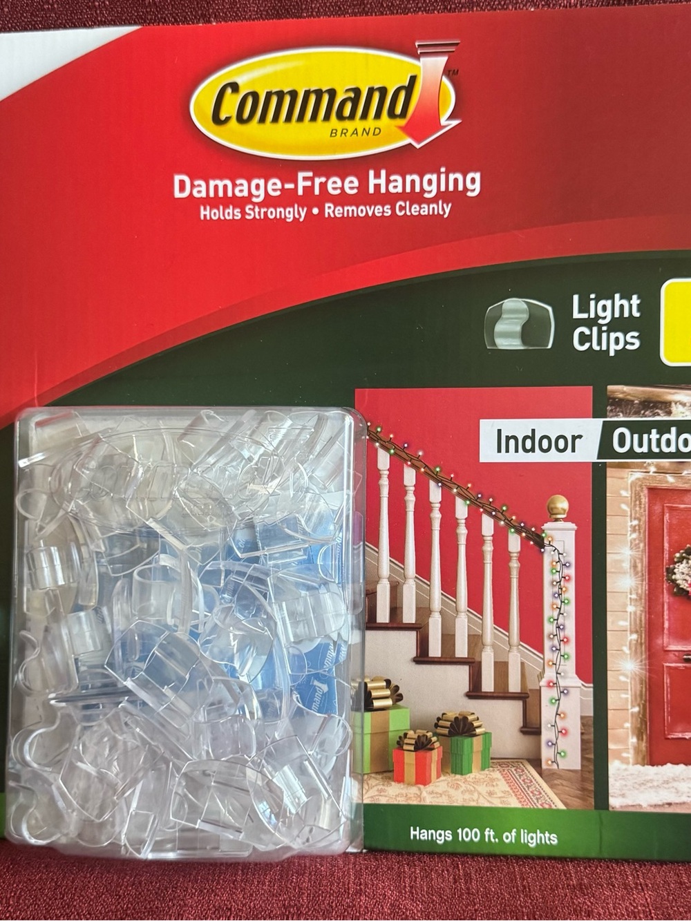 Commando Clear Light Clips for Indoor & Outdoor Decorative Lights
